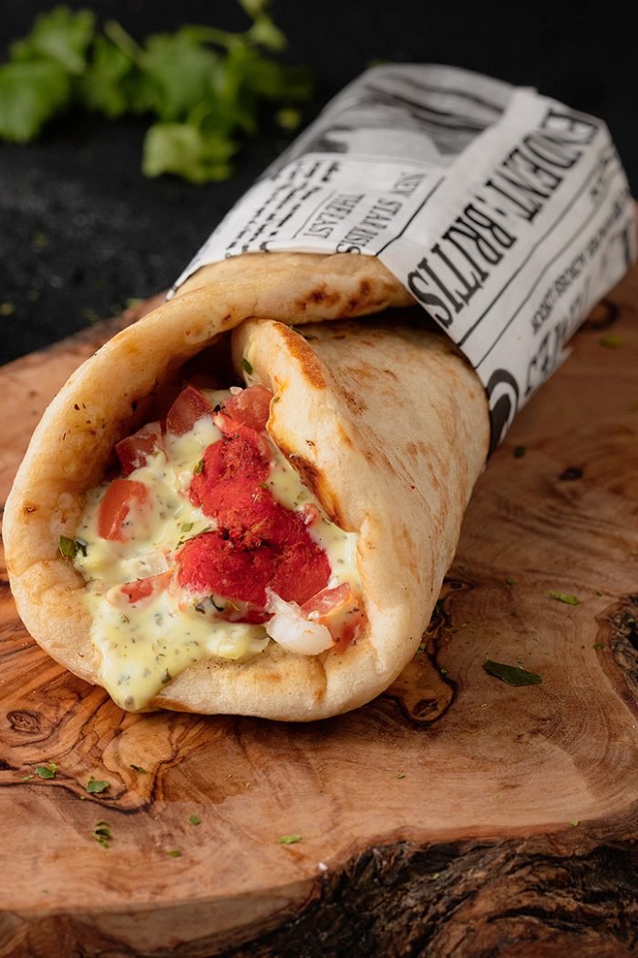 chicken tikka in naan